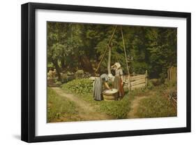 Girls at a Well-Viggo Pedersen-Framed Giclee Print