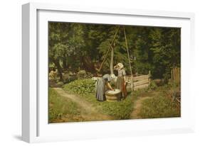 Girls at a Well-Viggo Pedersen-Framed Giclee Print