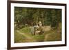 Girls at a Well-Viggo Pedersen-Framed Giclee Print