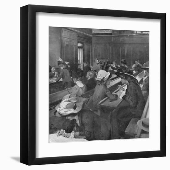 Girls at Sorbonne 1911-Leon Fauret-Framed Art Print