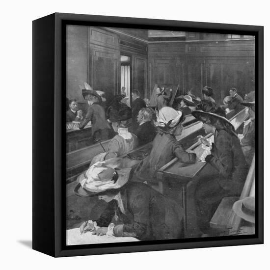 Girls at Sorbonne 1911-Leon Fauret-Framed Stretched Canvas