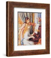 Girls at the Piano-Pierre-Auguste Renoir-Framed Art Print