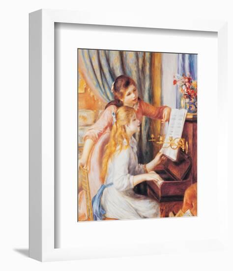 Girls at the Piano-Pierre-Auguste Renoir-Framed Art Print