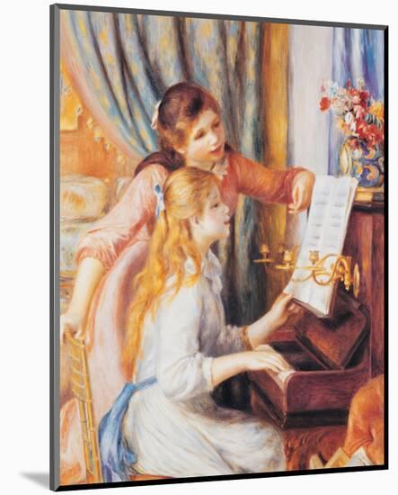 Girls at the Piano-Pierre-Auguste Renoir-Mounted Art Print