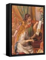 Girls at the Piano-Pierre-Auguste Renoir-Framed Stretched Canvas