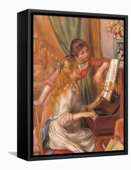 Girls at the Piano-Pierre-Auguste Renoir-Framed Stretched Canvas