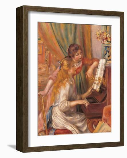 Girls at the Piano-Pierre-Auguste Renoir-Framed Art Print