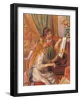 Girls at the Piano-Pierre-Auguste Renoir-Framed Art Print