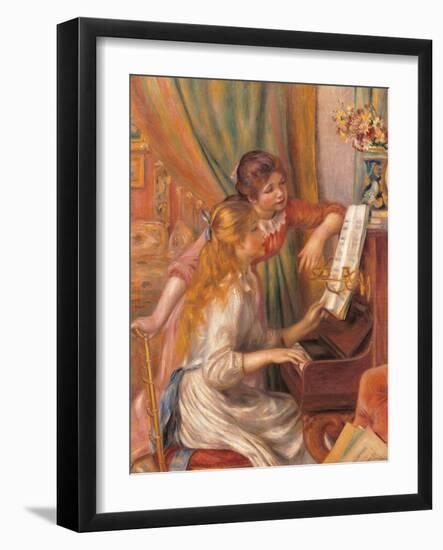 Girls at the Piano-Pierre-Auguste Renoir-Framed Art Print