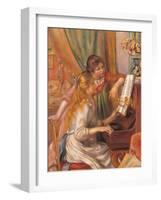 Girls at the Piano-Pierre-Auguste Renoir-Framed Art Print