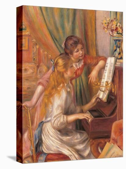 Girls at the Piano-Pierre-Auguste Renoir-Stretched Canvas