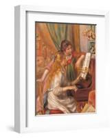 Girls at the Piano-Pierre-Auguste Renoir-Framed Art Print