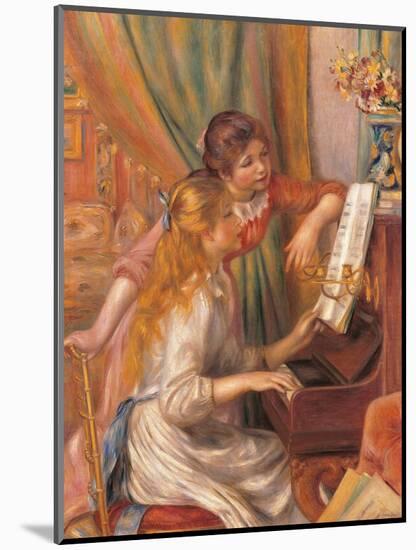 Girls at the Piano-Pierre-Auguste Renoir-Mounted Art Print