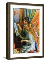 Girls At The Piano-Pierre-Auguste Renoir-Framed Art Print