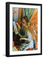 Girls At The Piano-Pierre-Auguste Renoir-Framed Art Print