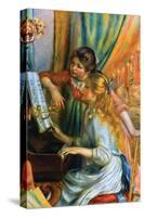 Girls At The Piano-Pierre-Auguste Renoir-Stretched Canvas