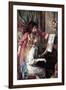 Girls at the Piano-Pierre-Auguste Renoir-Framed Art Print