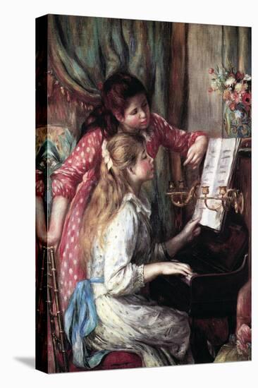 Girls At The Piano-Pierre-Auguste Renoir-Stretched Canvas