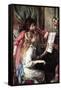 Girls At The Piano-Pierre-Auguste Renoir-Framed Stretched Canvas