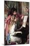 Girls At The Piano-Pierre-Auguste Renoir-Mounted Art Print