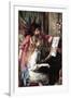 Girls At The Piano-Pierre-Auguste Renoir-Framed Art Print