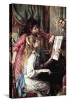 Girls At The Piano-Pierre-Auguste Renoir-Stretched Canvas