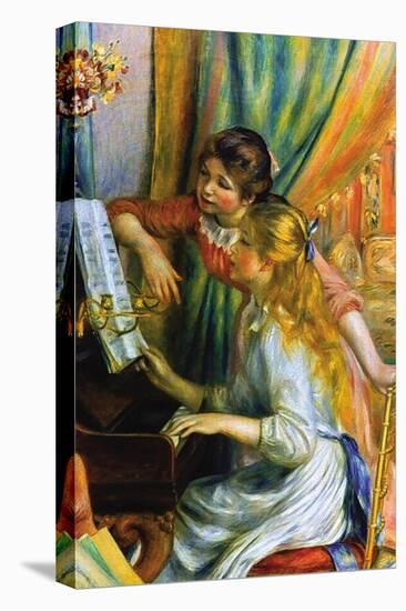 Girls At The Piano-Pierre-Auguste Renoir-Stretched Canvas