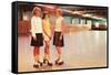 Girls at the Roller Rink-null-Framed Stretched Canvas
