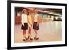 Girls at the Roller Rink-null-Framed Premium Giclee Print