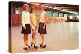 Girls at the Roller Rink-null-Stretched Canvas