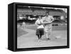 Girls Baseball-null-Framed Stretched Canvas