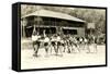 Girls Basketball Practice-null-Framed Stretched Canvas