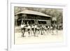 Girls Basketball Practice-null-Framed Art Print