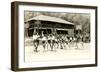 Girls Basketball Practice-null-Framed Art Print