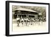 Girls Basketball Practice-null-Framed Art Print