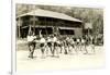 Girls Basketball Practice-null-Framed Art Print