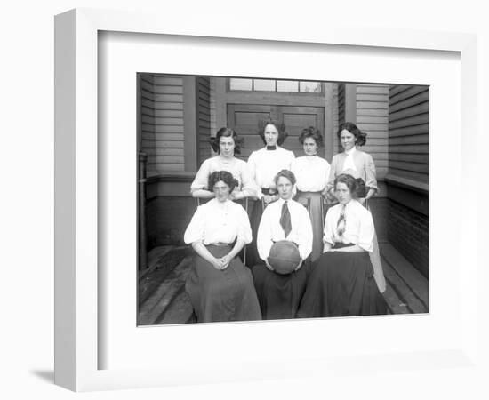 Girls' Basketball Team, Central School, Seattle (May 1909)-Ashael Curtis-Framed Giclee Print