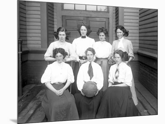 Girls' Basketball Team, Central School, Seattle (May 1909)-Ashael Curtis-Mounted Giclee Print