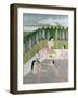 Girls Bathing, Pahari Style, Kangra School, Himachel Pradesh, 18th Century-null-Framed Giclee Print