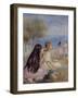 Girls by the Seaside, circa 1875 by Renoir-Pierre Auguste Renoir-Framed Giclee Print