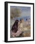 Girls by the Seaside, circa 1875 by Renoir-Pierre Auguste Renoir-Framed Giclee Print