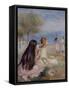 Girls by the Seaside, circa 1875 by Renoir-Pierre Auguste Renoir-Framed Stretched Canvas