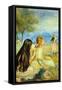 Girls by the Seaside-Pierre-Auguste Renoir-Framed Stretched Canvas