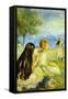 Girls By The Seaside-Pierre-Auguste Renoir-Framed Stretched Canvas