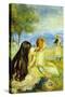 Girls By The Seaside-Pierre-Auguste Renoir-Stretched Canvas