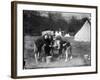 Girls Camping 1930S-null-Framed Photographic Print