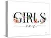 Girls Can Floral 2-Gigi Louise-Stretched Canvas