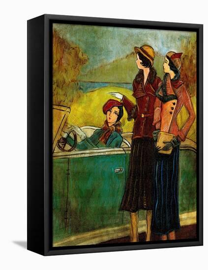 Girls & Cars I-Danielle Harrington-Framed Stretched Canvas