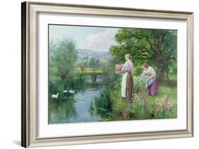 Girls Collecting Flowers-Henry John Yeend King-Framed Giclee Print