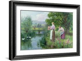 Girls Collecting Flowers-Henry John Yeend King-Framed Giclee Print